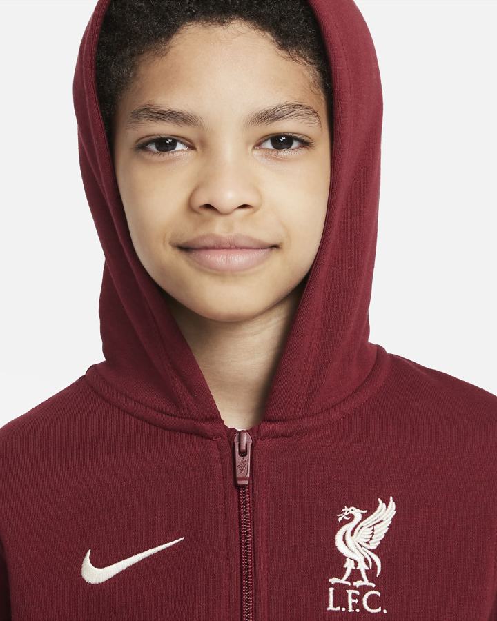 Sudadera Con Capucha Nike Liverpool FC Kids Full-Zip Fleece Niño Rojas Kaki | ASCVI-1473