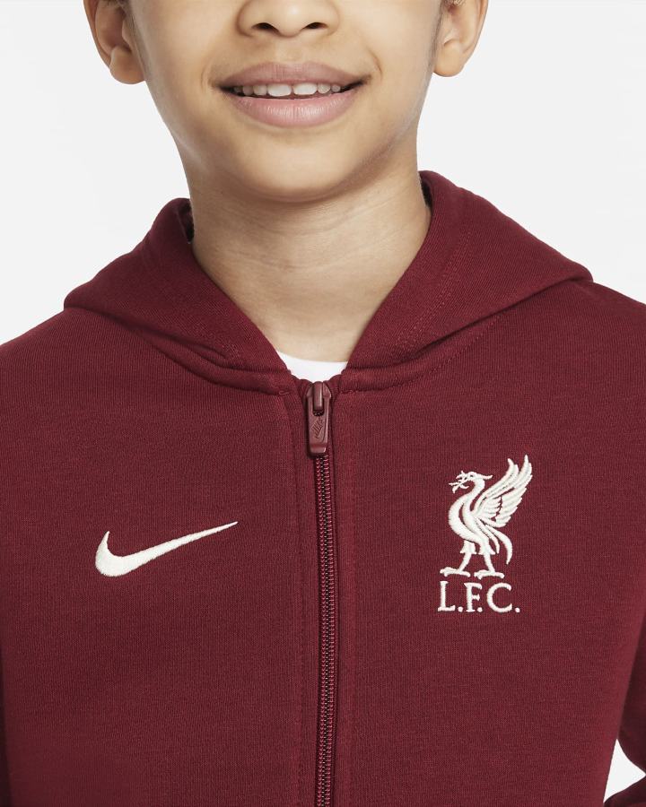 Sudadera Con Capucha Nike Liverpool FC Kids Full-Zip Fleece Niño Rojas Kaki | ASCVI-1473