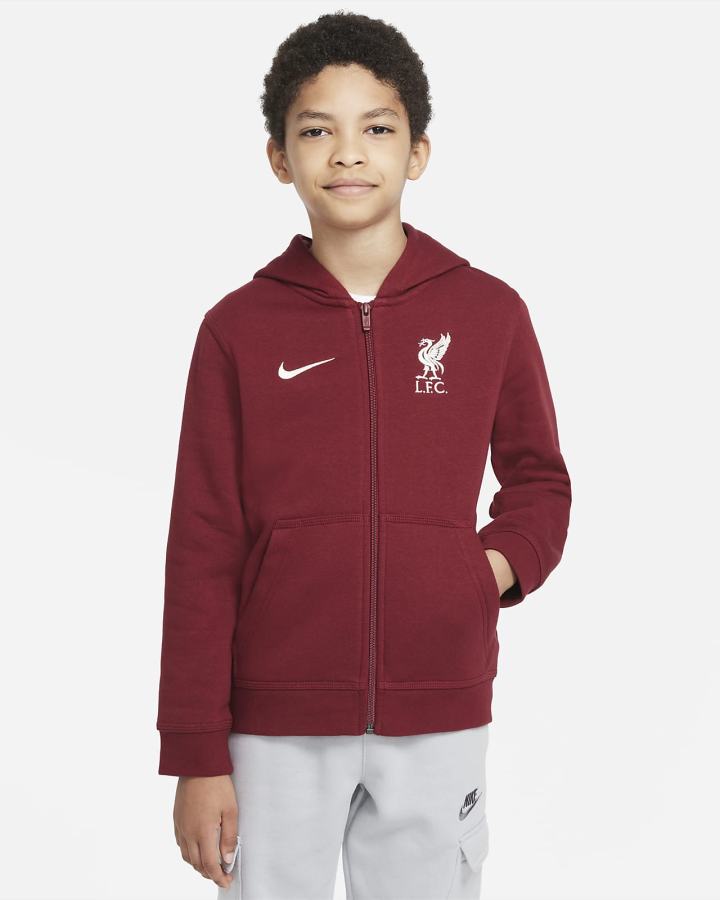 Sudadera Con Capucha Nike Liverpool FC Kids Full-Zip Fleece Niño Rojas Kaki | ASCVI-1473