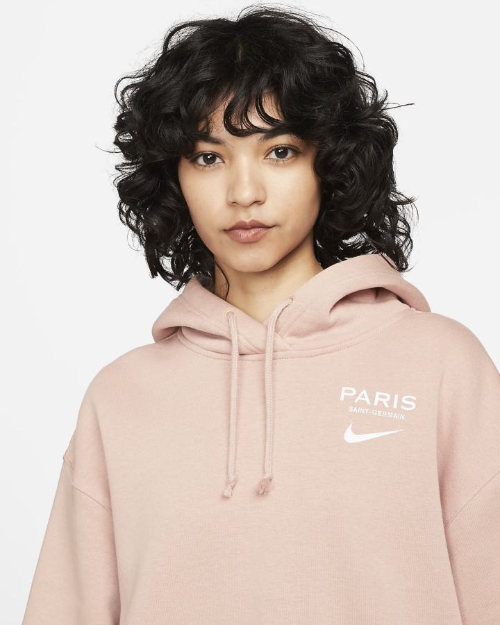 Sudadera Con Capucha Nike Paris Saint-Germain Fleece Mujer Rosas Blancas | DUZFV-5843
