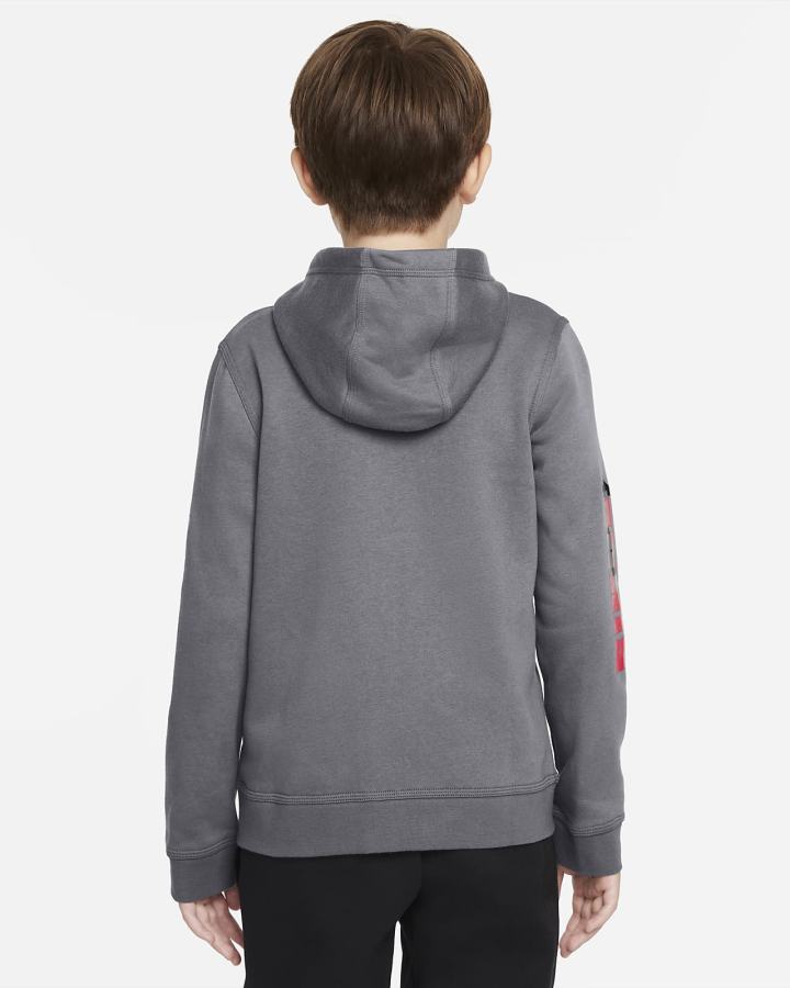 Sudadera Con Capucha Nike Paris Saint-Germain Kids Full-Zip Fleece Niño Gris Oscuro Rojas | ETZAF-9031