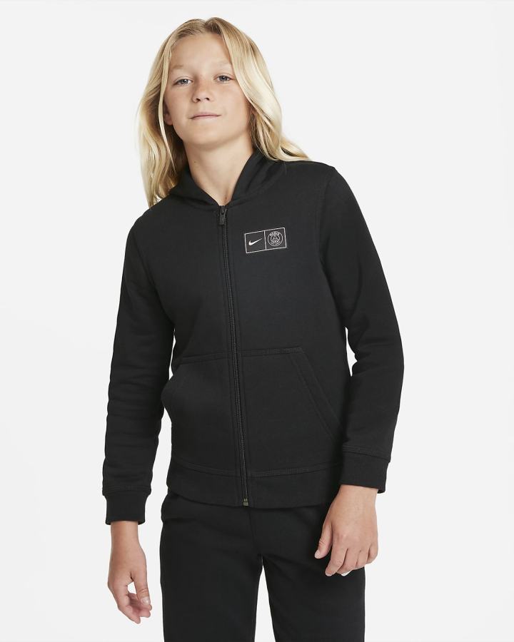 Sudadera Con Capucha Nike Paris Saint-Germain Kids Full-Zip Fleece Niño Negras | ZQCRM-9186