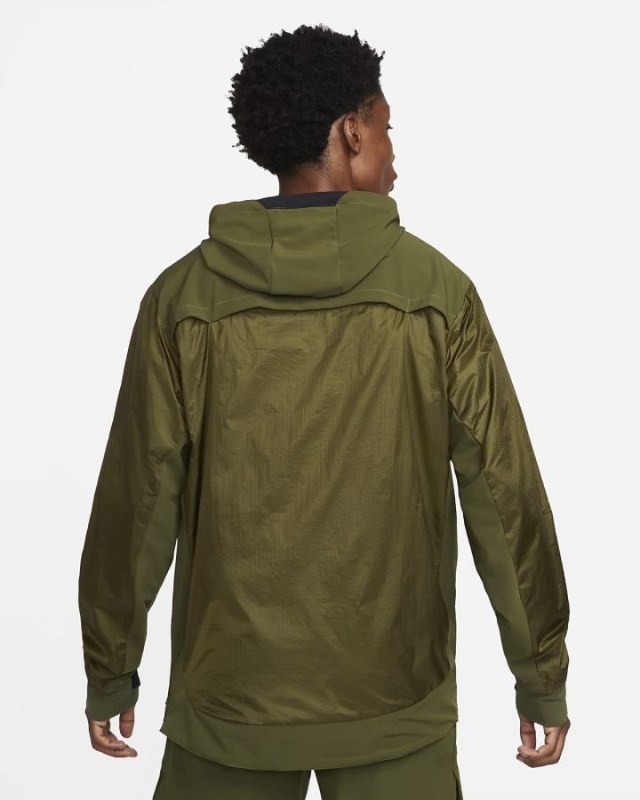 Sudadera Con Capucha Nike Pro 1/2-Zip Training Hombre Verde Negras | HUJPR-3871
