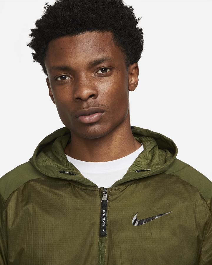 Sudadera Con Capucha Nike Pro 1/2-Zip Training Hombre Verde Negras | HUJPR-3871
