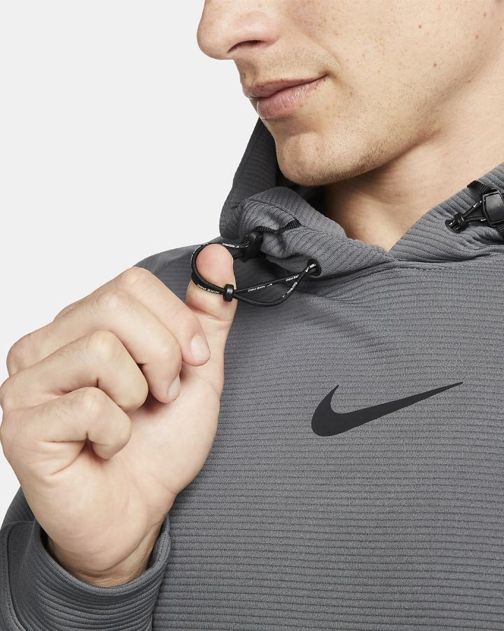 Sudadera Con Capucha Nike Pro Fleece Training Hombre Gris Negras | FPQKS-9251