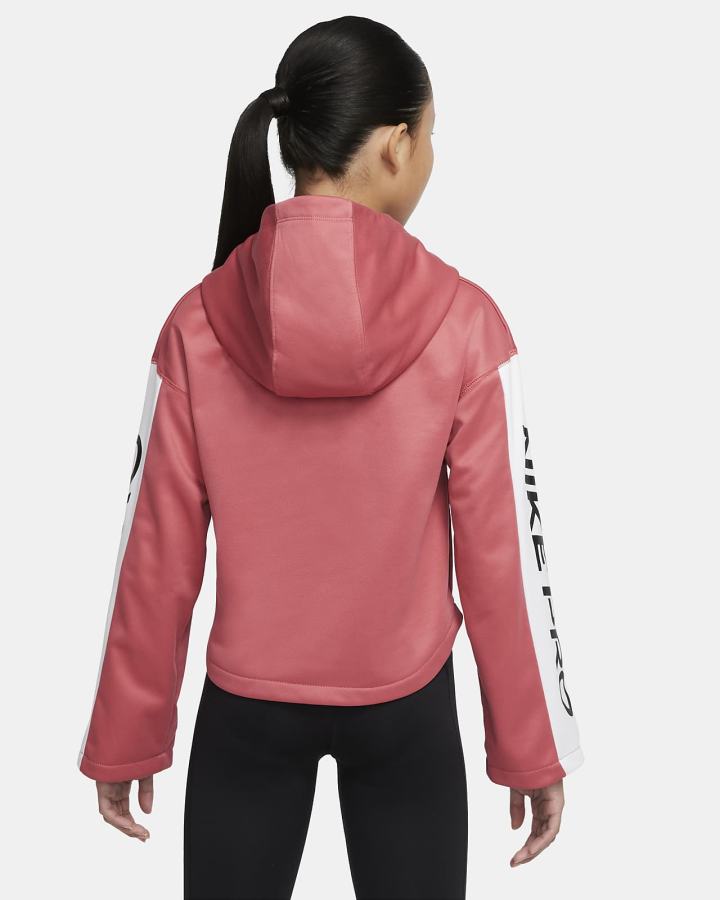 Sudadera Con Capucha Nike Pro Therma-FIT Kids Niña Rosas Blancas | WBAZP-0146