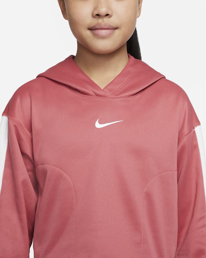 Sudadera Con Capucha Nike Pro Therma-FIT Kids Niña Rosas Blancas | WBAZP-0146
