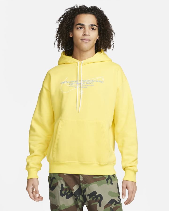 Sudadera Con Capucha Nike SB Fleece Skate Hombre Amarillo | HJICP-8243