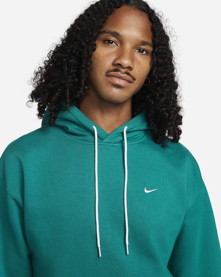 Sudadera Con Capucha Nike Solo Swoosh Fleece Hombre Verde Blancas | DHZTR-6984