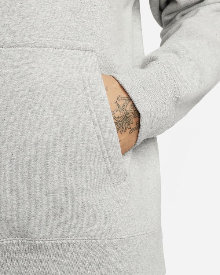 Sudadera Con Capucha Nike Solo Swoosh Fleece Hombre Gris Oscuro Blancas | DMBRV-4259