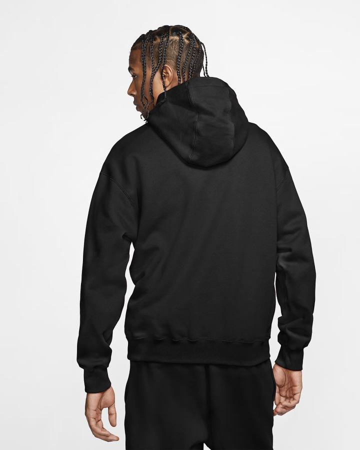 Sudadera Con Capucha Nike Solo Swoosh Fleece Hombre Negras Blancas | EWOSX-2851
