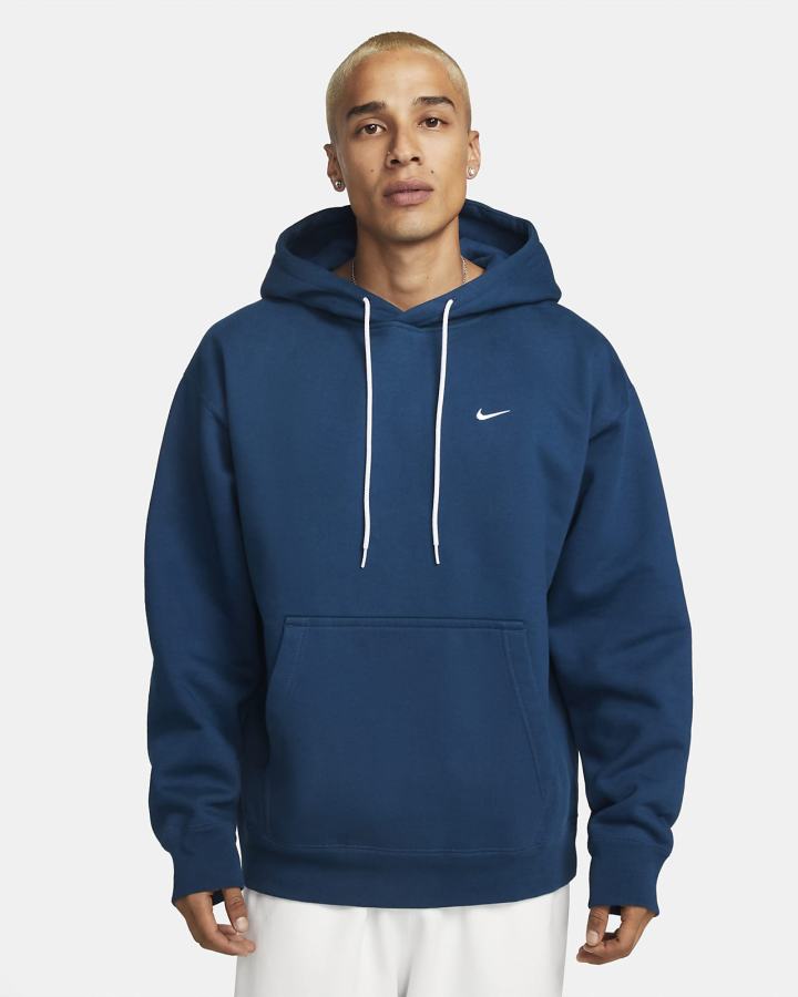 Sudadera Con Capucha Nike Solo Swoosh Fleece Hombre Azules Blancas | FMYKS-5603