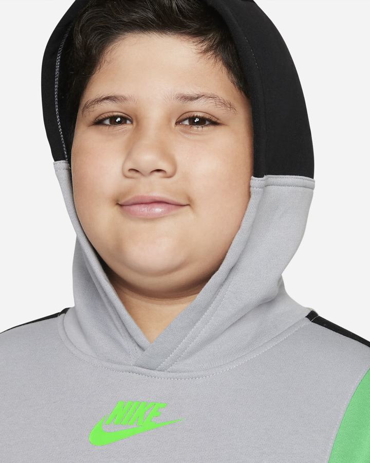 Sudadera Con Capucha Nike Sportswear Amplify Kids Niño Gris Claro Negras Verde Claro | VKDPW-4218