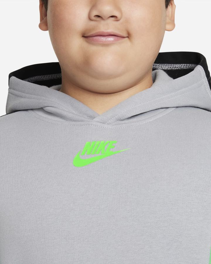 Sudadera Con Capucha Nike Sportswear Amplify Kids Niño Gris Claro Negras Verde Claro | VKDPW-4218