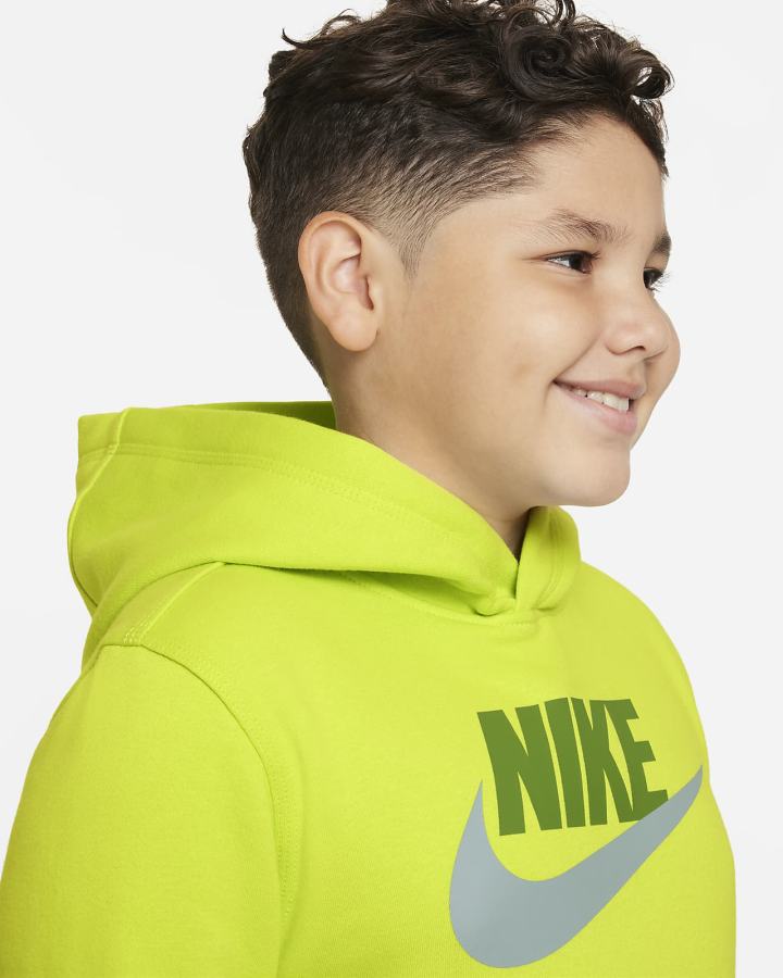 Sudadera Con Capucha Nike Sportswear Club Fleece Kids Niña Verde | ANSUP-4025