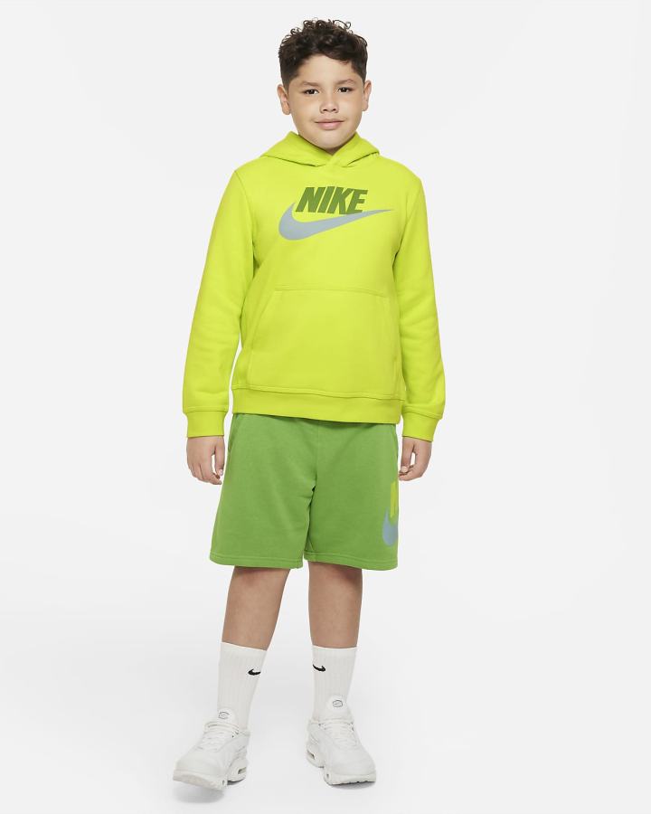 Sudadera Con Capucha Nike Sportswear Club Fleece Kids Niña Verde | ANSUP-4025