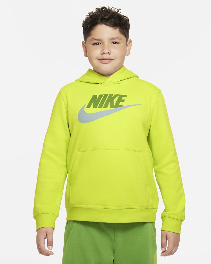 Sudadera Con Capucha Nike Sportswear Club Fleece Kids Niña Verde | ANSUP-4025