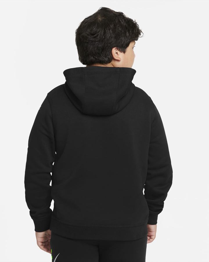 Sudadera Con Capucha Nike Sportswear Club Kids Estampadas (Extended Size) Niño Negras Verde | AQYRO-9724