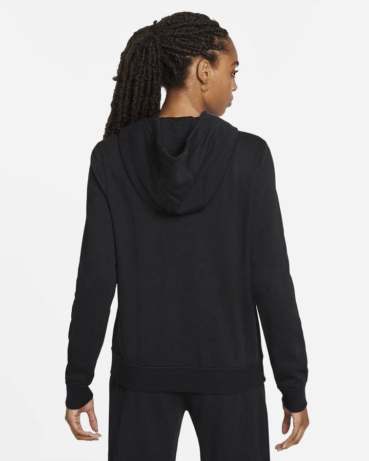 Sudadera Con Capucha Nike Sportswear Club Fleece Funnel-Neck Glitter Mujer Negras | ASQVF-2739