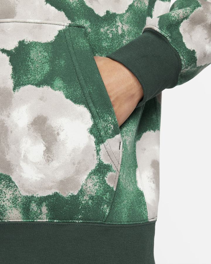 Sudadera Con Capucha Nike Sportswear Club Fleece Floral Hombre Verde | AYFDL-2743