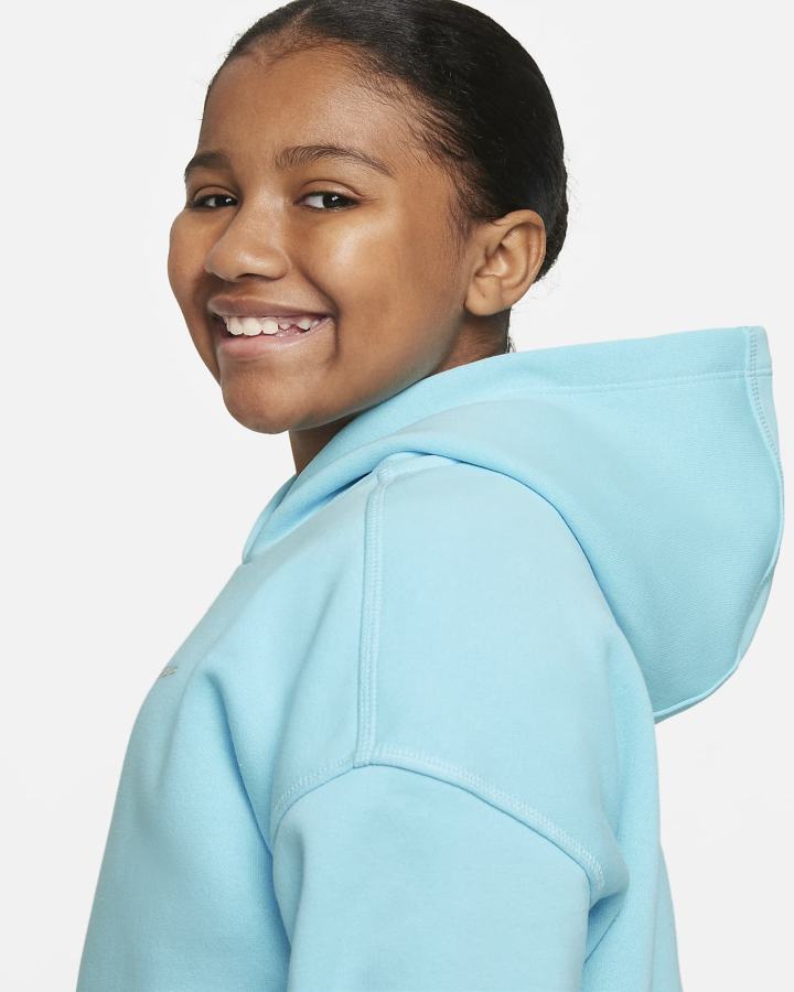 Sudadera Con Capucha Nike Sportswear Club Fleece Kids (Extended Size) Niña Azules | BDYWK-4502