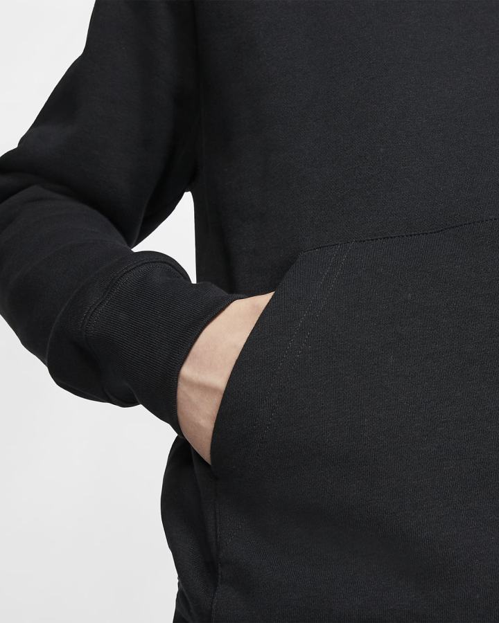 Sudadera Con Capucha Nike Sportswear Club Fleece Hombre Negras Blancas | BKMCJ-4539
