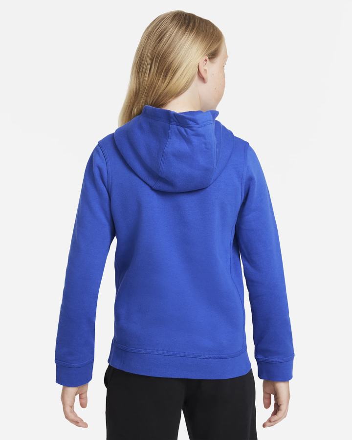 Sudadera Con Capucha Nike Sportswear Club Kids Niño Azul Real Blancas | BOGYK-7043