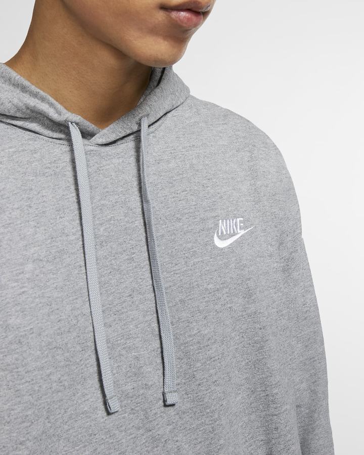Sudadera Con Capucha Nike Sportswear Club Hombre Gris Oscuro Blancas | BTGSZ-5497