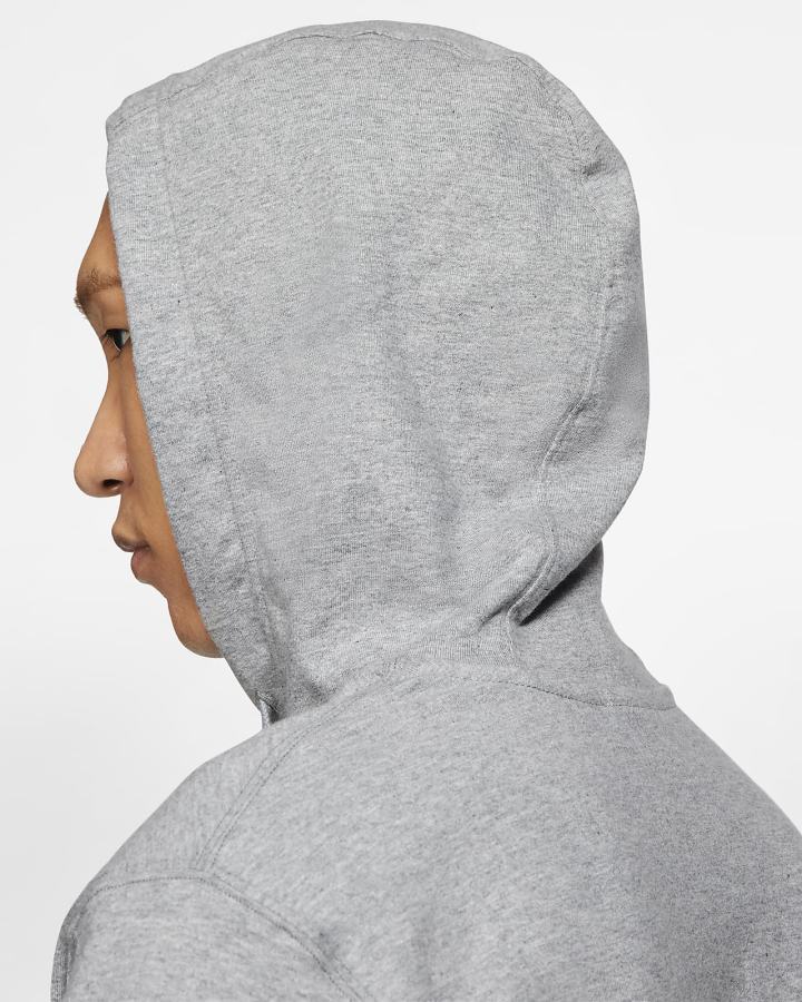 Sudadera Con Capucha Nike Sportswear Club Hombre Gris Oscuro Blancas | BTGSZ-5497