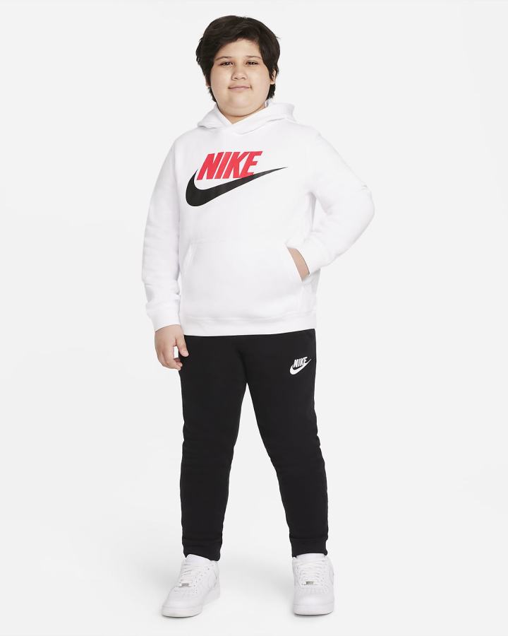 Sudadera Con Capucha Nike Sportswear Club Fleece Kids Niña Blancas Rojas Claro | BUISO-8754
