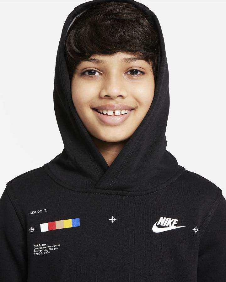 Sudadera Con Capucha Nike Sportswear Club Kids Niño Negras | BWHYR-1358