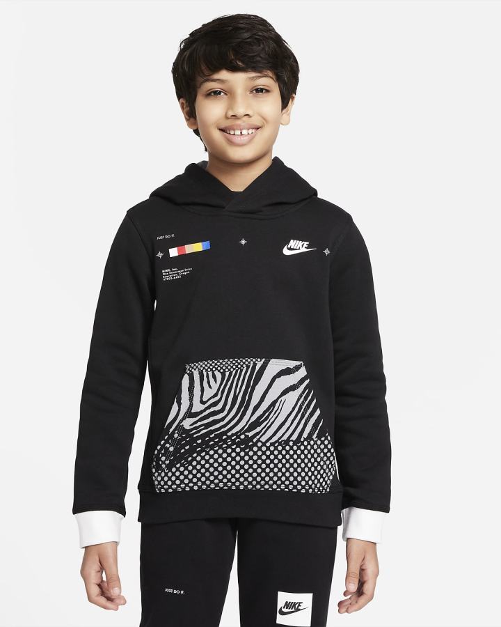Sudadera Con Capucha Nike Sportswear Club Kids Niño Negras | BWHYR-1358