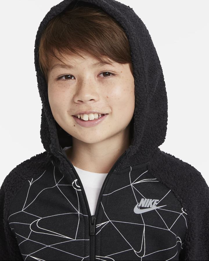 Sudadera Con Capucha Nike Sportswear Club Kids Winterized Full-Zip Niño Negras | BYDCR-3714