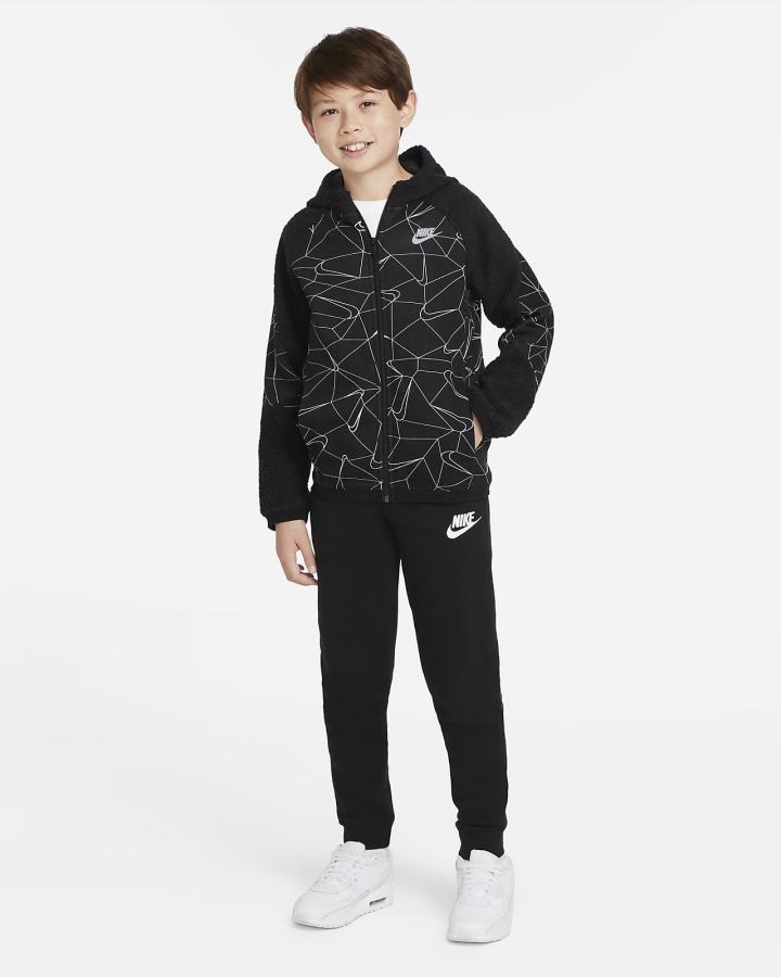 Sudadera Con Capucha Nike Sportswear Club Kids Winterized Full-Zip Niño Negras | BYDCR-3714