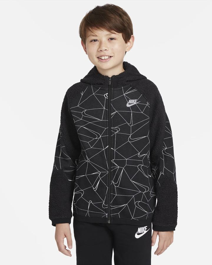 Sudadera Con Capucha Nike Sportswear Club Kids Winterized Full-Zip Niño Negras | BYDCR-3714