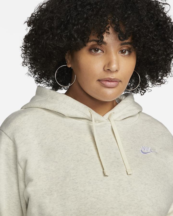 Sudadera Con Capucha Nike Sportswear Club Fleece Mujer Beige Blancas | CNDBP-4590