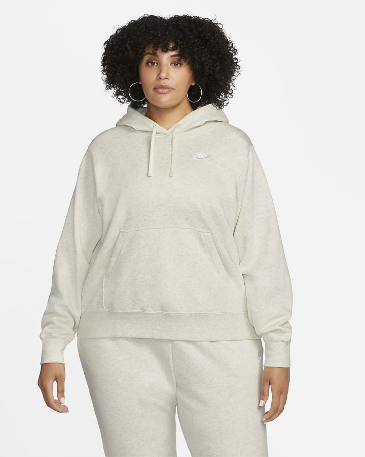 Sudadera Con Capucha Nike Sportswear Club Fleece Mujer Beige Blancas | CNDBP-4590