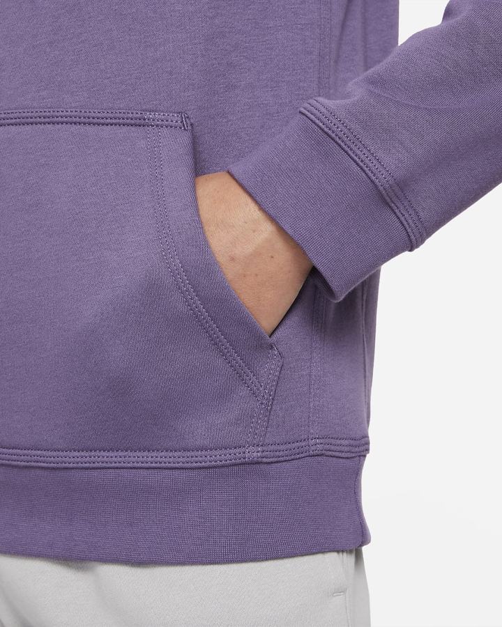 Sudadera Con Capucha Nike Sportswear Club Kids Niño Moradas Blancas | CZVIX-6215