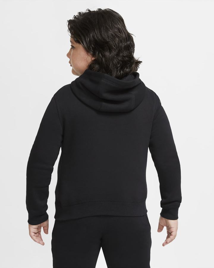 Sudadera Con Capucha Nike Sportswear Club Kids Niño Negras Blancas | DCXSG-3024