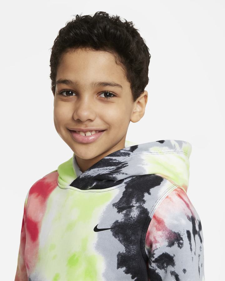 Sudadera Con Capucha Nike Sportswear Club Kids Tie-Dye Niño Negras | DERYZ-6415