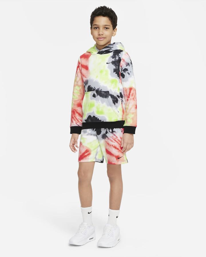 Sudadera Con Capucha Nike Sportswear Club Kids Tie-Dye Niño Negras | DERYZ-6415