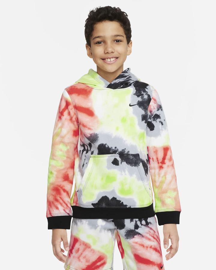 Sudadera Con Capucha Nike Sportswear Club Kids Tie-Dye Niño Negras | DERYZ-6415