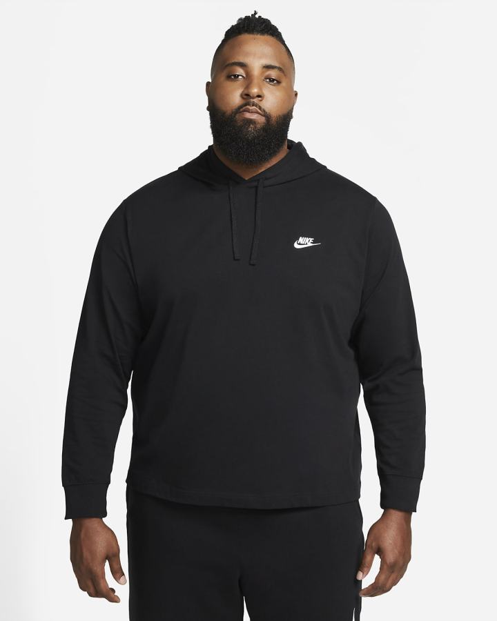 Sudadera Con Capucha Nike Sportswear Club Hombre Negras Blancas | DFINY-7890