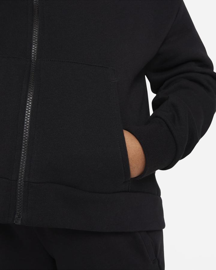 Sudadera Con Capucha Nike Sportswear Club Fleece Kids Full-Zip Niña Negras Blancas | DMEQX-8632