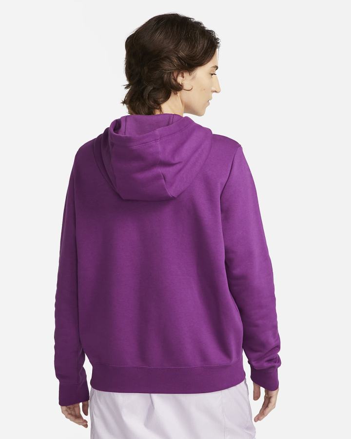 Sudadera Con Capucha Nike Sportswear Club Fleece Full-Zip Mujer Blancas | DSNYM-8174