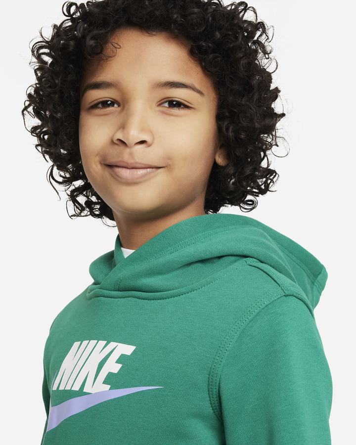 Sudadera Con Capucha Nike Sportswear Club Fleece Kids Niña Verde | EMZSJ-2071