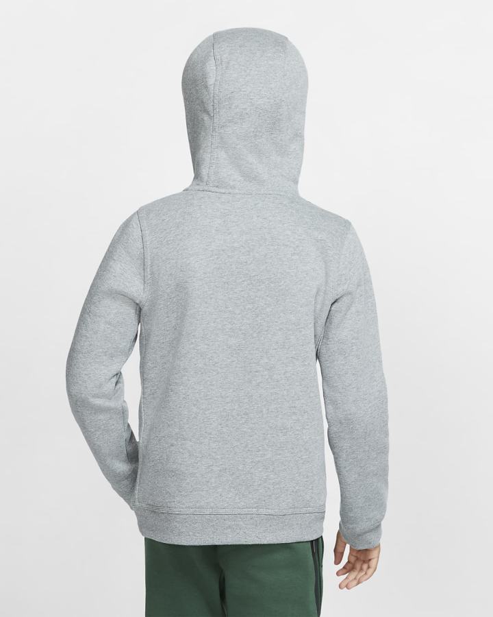 Sudadera Con Capucha Nike Sportswear Club Kids Niño Gris Oscuro Blancas | FGQDK-1304