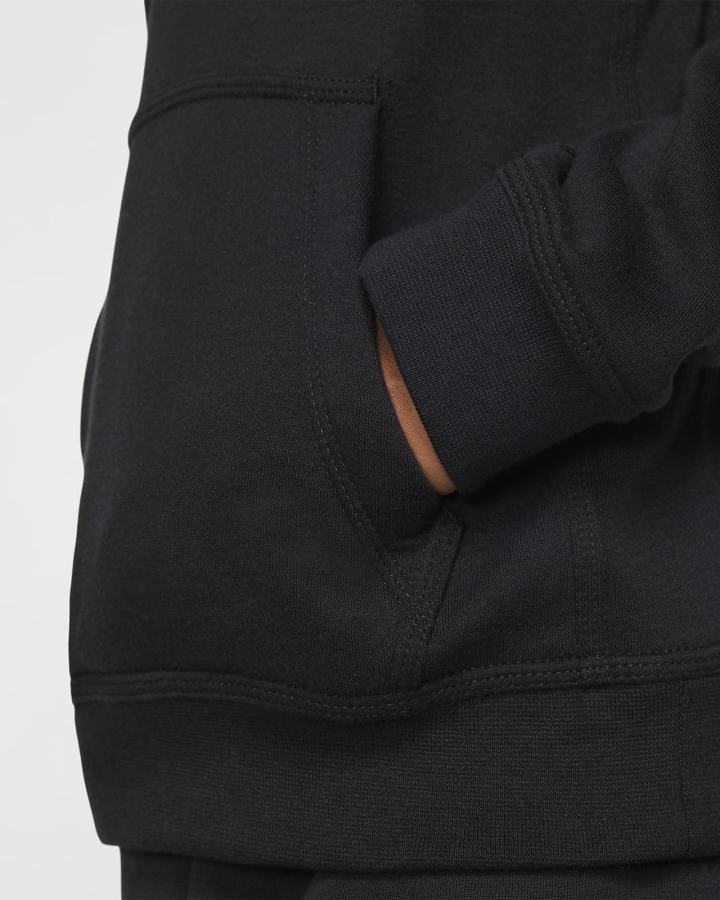 Sudadera Con Capucha Nike Sportswear Club Kids Niño Negras Blancas | FRKMZ-5496