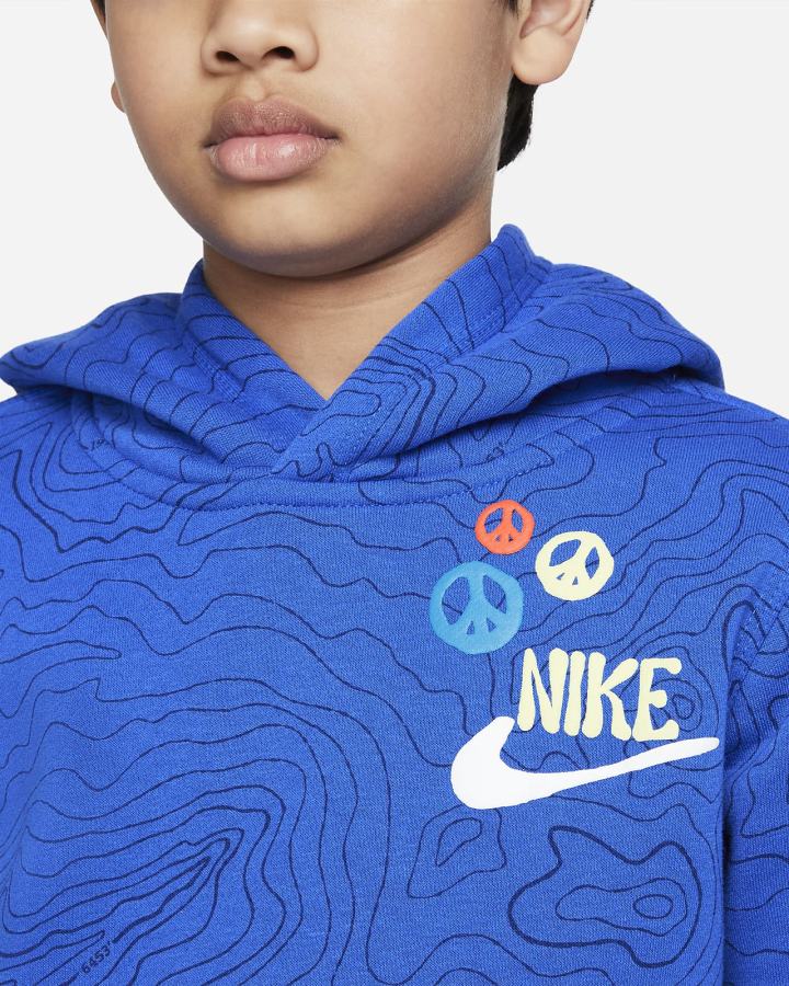 Sudadera Con Capucha Nike Sportswear Club Kids Niño Azul Real Azules | FTIQM-3564