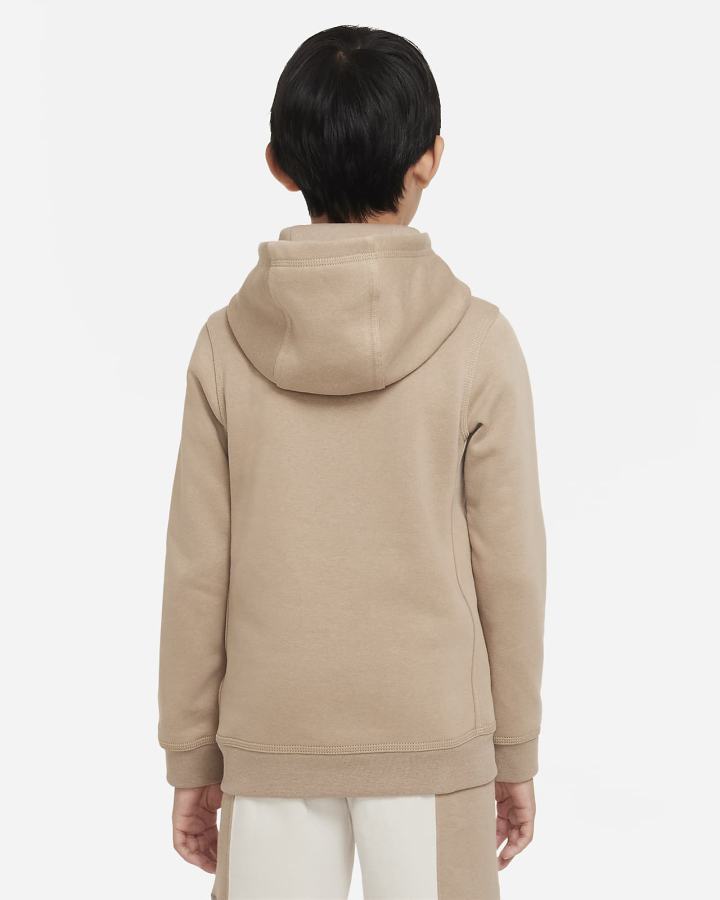 Sudadera Con Capucha Nike Sportswear Club Fleece Kids Niña Kaki | GQTYX-9815